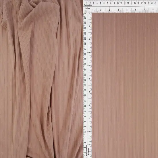 1 Yard 58/60&Prime; Wide 8x3 Yummy Rib Knit Fabric Soft Polyester Spandex TERRACOTTA {6}