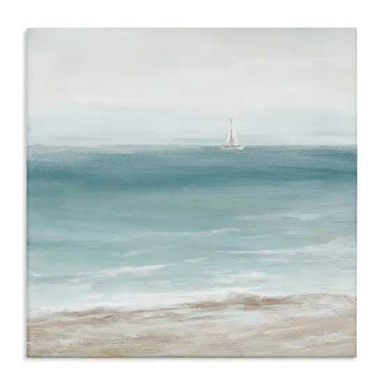 Stupell Industries Distant White Sailboat Canvas Wall Art Design by Nan {1}