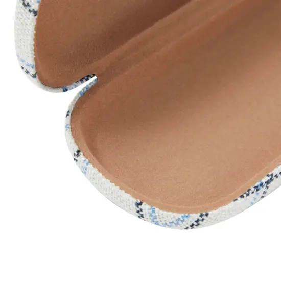 Hard Shell Sunglasses Case for Women, Eyeglass and Eyewear Holders in 4 Plaid Designs (4 Pack) Multicolor {5}