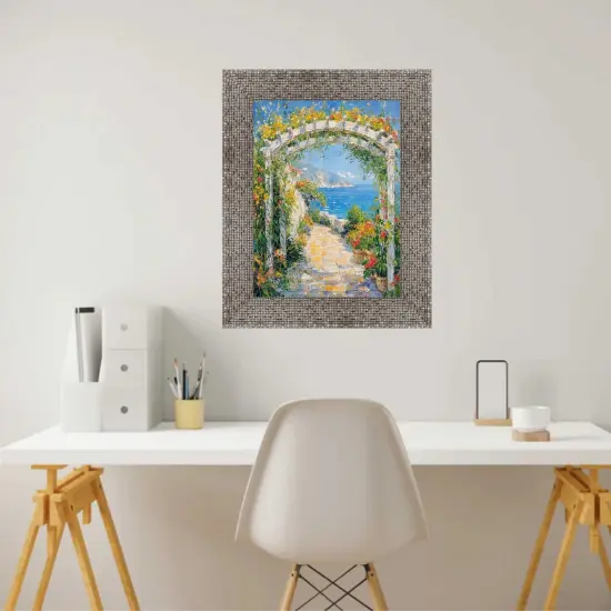 Modern Wide Glitter Silver Gunmetal Picture Frame 12x24 frame {6}