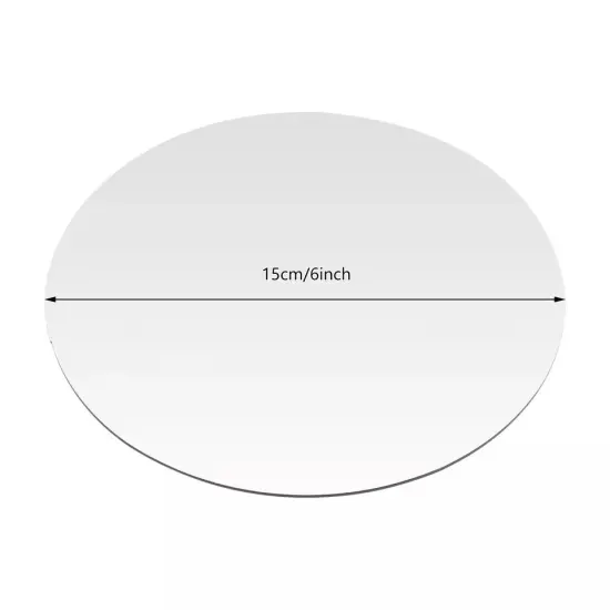 6" 18Pcs Tabletop Round Trays Acrylic Plate Candle Plate Circle Mirror Wedding {3}