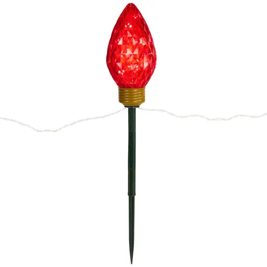 Northlight LED Lighted C9 Style Christmas Pathway Lawn Stakes - 8 ft - Multi - 5-Count {7}