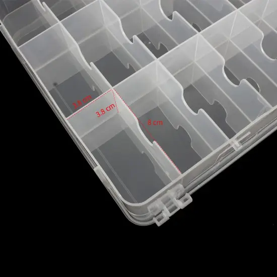 46 Grids Sewing Organizer, Double Sided Thread Box Storage, Portable Clear Plastic Organizer Box for Embroidery and Sewing Threads, Embroidery Floss, Crafts, Small Toys (Clear) {3}