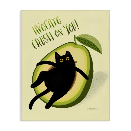 Stupell Industries Avocato Crush on You Canvas Wall Art Design by Leeza Hernandez {1}