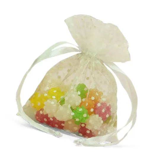 Polka Dot Organza Bag 4" x 5" Elegant and Practical {7}