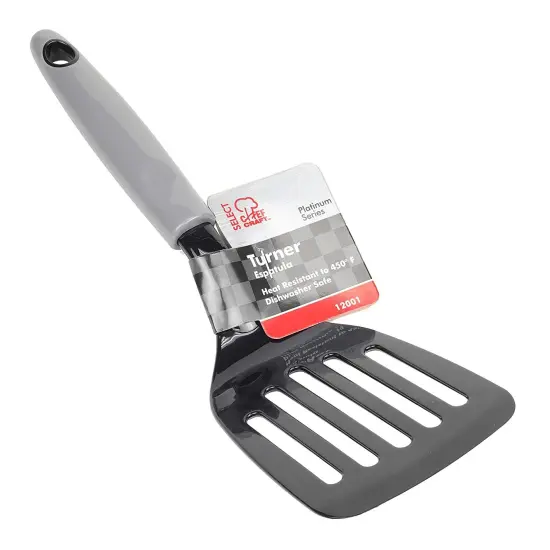 Chef Craft 11" Select Nylon Short Slotted Turner Spatula {5}