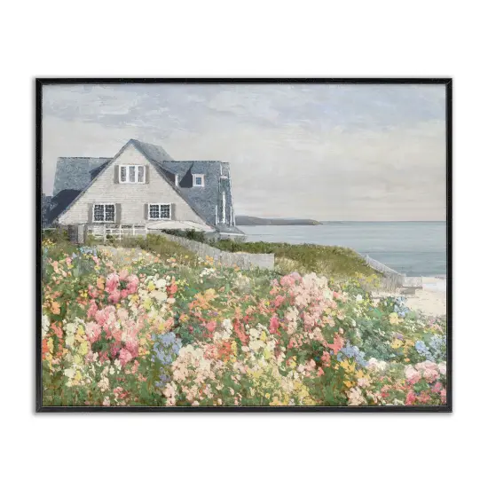 Stupell Industries Coastal Cottage Meadow Framed Giclee Design by Amber Sterling {1}