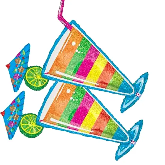 Betallic&reg; 46 Inch Holographic Tropical Parfait Drink Balloon {3}