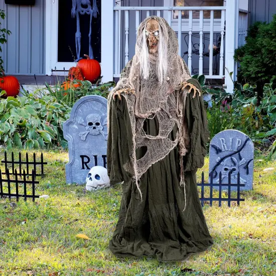 67" Halloween Animatronics Witch Decorations {5}