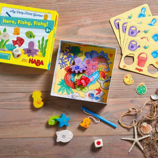 HABA My Very First Games - Here Fishy Fishy! Magnetic Fishing Game Ages 2+ Made in Germany Toddler Games, Learning Toys, Preschool Toys Multicolor {3}