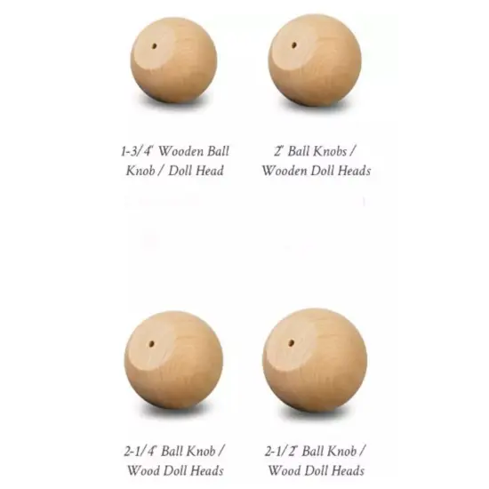 Kitcheniva 25 Pcs Wood Ball Knobs Doll Heads Furniture Knobs Crafting {5}