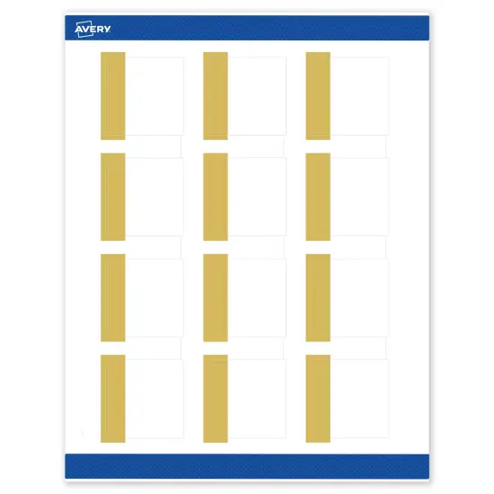 Avery Printable Square Labels, Gold-Dipped Edge, 2" x 2", Matte White Square Labels, Permanent, Laser/Inkjet, 120ct, Great for Product Labels {1}