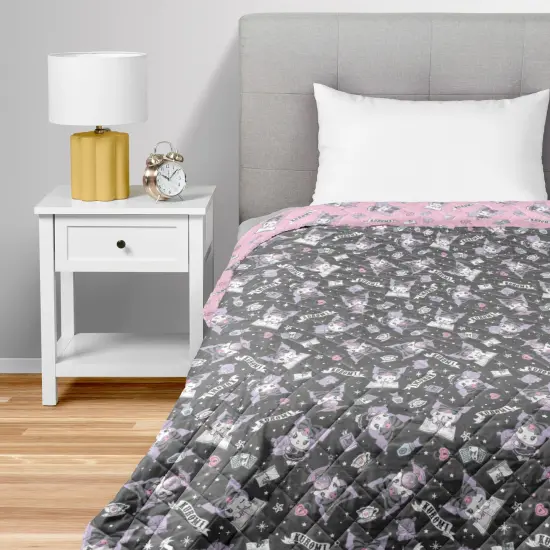 Sanrio Hello Kitty and Friends Quilted Blanket Rainbow Red {8}