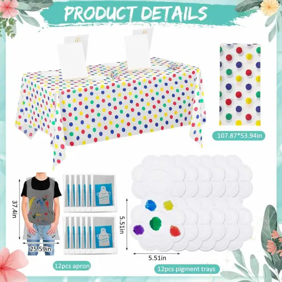 12 Set 8x10 Inch Canvas and Easel Set Paint Kits for Adults {3}