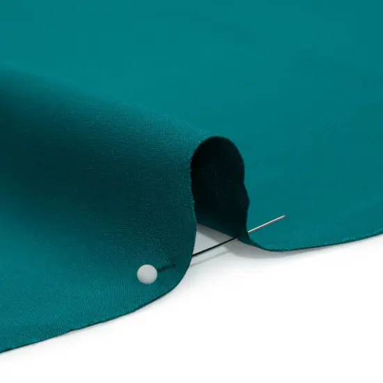 1 Yard Deep Teal Silk Crepe Fabric Premium Four Ply for Sewing Projects, 44 Inches Width {2}