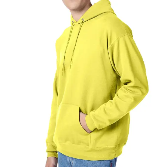 Hanes Men's Ecosmart Fleece Hooded Sweatshirt, Pullover Casual Hoodies Assorted Color Yellow {2}