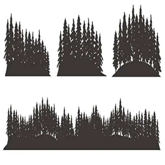Forest trees Scene Border Cake Side Strips {1}