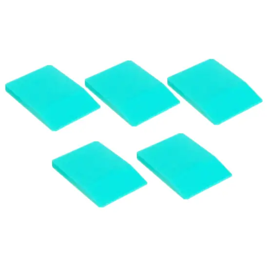 JAJADO 5 Packs Mini Squeegee, Silk Printing Squeegees for Chalk Paste, Self-Adhesive Stencil Screen Scraper Printing Tool Small Squeegee Turquoise Silicone for Transfer Chalk Paint Stencil Ink {1}