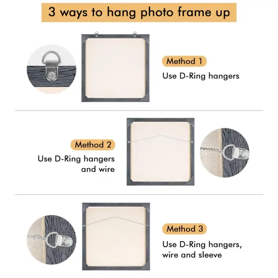 Picture Hanging Hardware with Wire - ROBUST 91pcs Picture Hanging Kit, Wall Hooks for Hanging Pictures with Wire, Screw, D Ring, Loop Sleeves for Picture Frame, Mirror, Art(N8) {4}