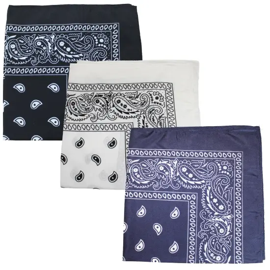 3 Pack Mechaly Dog Bandana Neck Scarf Paisley Polyester Bandanas - Any Pets {1}