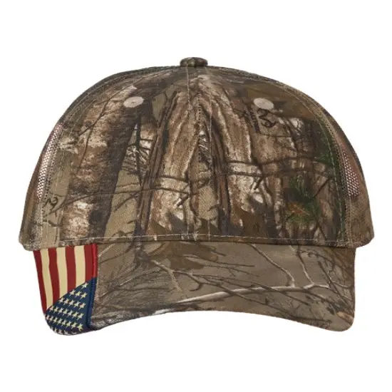 Kati&reg; Camo Woven USA Flag Mesh Cap Xtra/Xtra/U Fla Mesh {1}