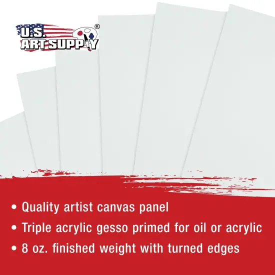 12" x 16" Professional Artist Quality Acid Free Canvas Panel Boards for Painting 48-Pack {4}