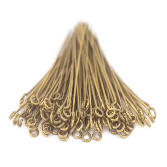 The Bead Chest Brass 21 Gauge 2 Inch Eye Pins (Approx 100 pieces) {3}