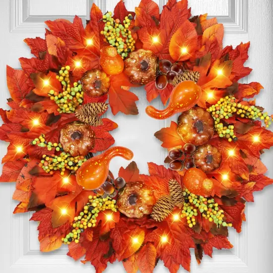 18 Inch Thick Fall Wreaths for Front Door {1}
