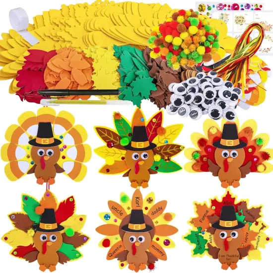 24 Sets Thanksgiving Craft Kits Fall for Kids {1}