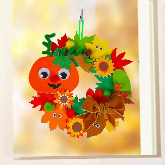 12 Sets Fall Craft Kits Kids - Wreath Signs Decorations {3}