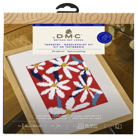 DMC Mindful Making Tapestry Kit-Abstract Flowers {1}