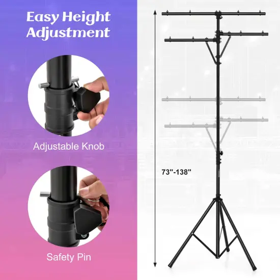 Costway Pro Audio Tripod Lighting Stand with 6.1-11.5 FT Adjustable Height 100 LBS Capacity {5}