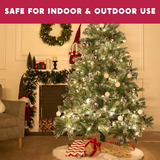 White Christmas String Lights - 100 Count, 21.5FT {5}