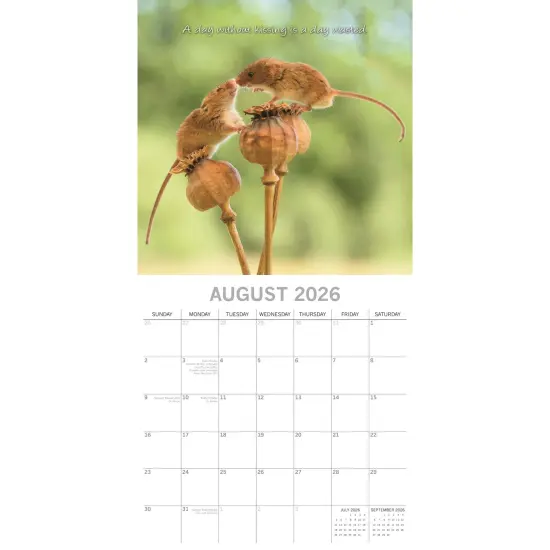 The Gifted Stationary 2026 Square Wall Calendar, Kisses, 16-Month Animals Theme Hanging Calendar with 180 Reminder Stickers, Month Planner for Home, or Creative Spaces, 12x12 In Multicolor {3}