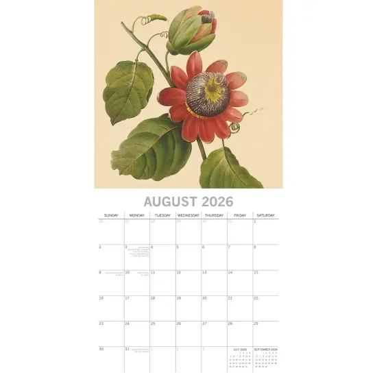 The Gifted Stationary 2026 Square Wall Calendar, Redouté, 16-Month Arts & Antiques Theme Hanging Calendar with 180 Reminder Stickers, Month Planner for Home, or Creative Spaces, 12x12 In Multicolor {3}