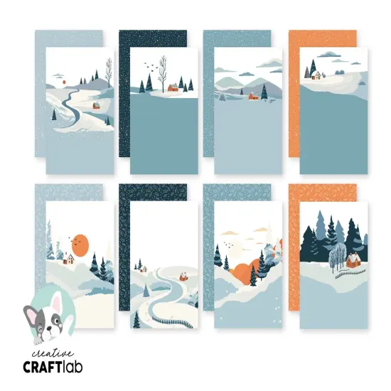 Studio Light Friendz Design Paper Pad 8.26"X5.83" 24/Pkg-Nr. 226, Winter Landscape {4}