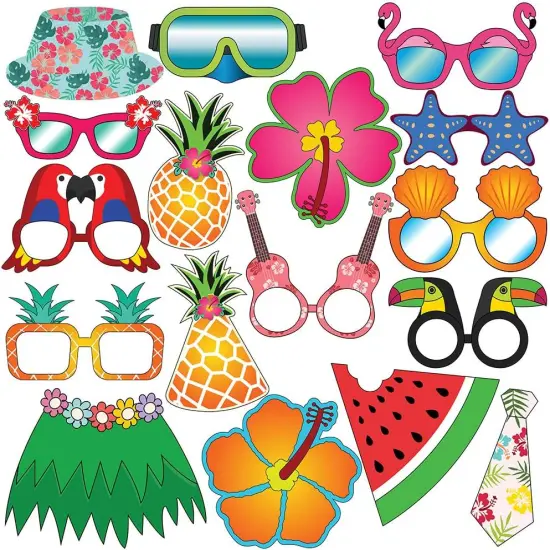 40 pcs Luau Party Photo Prop Set {5}