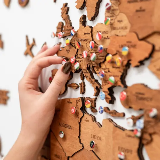 Flags Push Pins For Wood World Map by Enjoy The Wood {5}