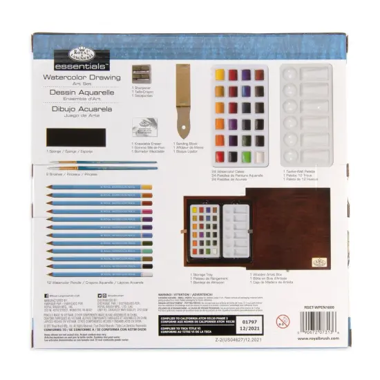 RSET-WPEN1600 | Essentials&trade; 45pc Watercolor Drawing Travel Art Set {2}