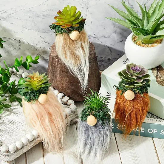 4 Pcs Mini Gnomes Planter {3}