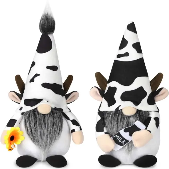 2PCS Cow Gnome Plush Decorations - Cow {1}