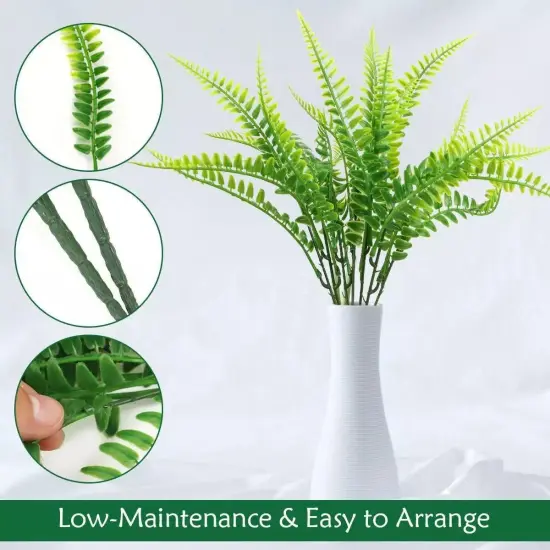 10 Bundles Boston Fern Outdoors Decor Faux Ferns Artificial Plants {3}