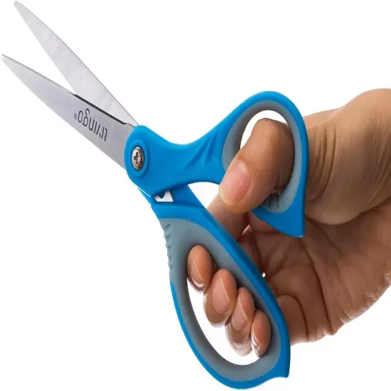 Scissors for School - Sharp Pointed Tip All Purpose Scissors Students Teachers Crafts Middle High School College Office Home, Right & Left Handed Scissors, Blue, Green, Purple, 3 Pack, 7 Inch {4}