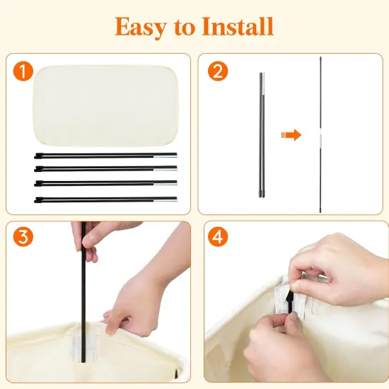 Slim Laundry Hamper, Narrow Laundry Basket with Handles, Collapsible Thin Dirty Clothes Hampers for Laundry, Foldable Laundry Bin {4}