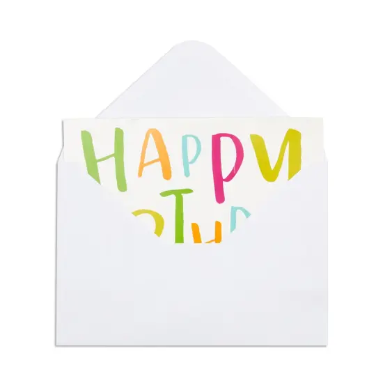 Best Paper Greetings Birthday Cards with Envelopes Bulk Box Set, 6 Assorted Colorful Designs for Work, Friends, Kids (4 x 6 In, 48 Pack) White {6}