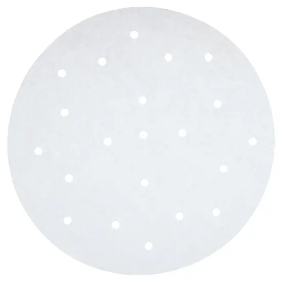 100 Pack Round Air Fryer Liners with Holes - 8-Inch Parchment Paper Disposable, Dumpling Paper - Perforated Bamboo Steamer Liner Sheets for Air Frying, Steaming, and Baking (White) {6}