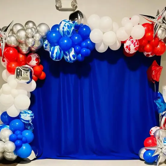 Red Blue Silver Balloons, Blue and Red Balloons, Royal Bule Red Silver Balloons Confetti Balloons for Hero Theme Man Birthday Boys Baby Shower Wedding Anniversary Party Independence Day Decorations {5}