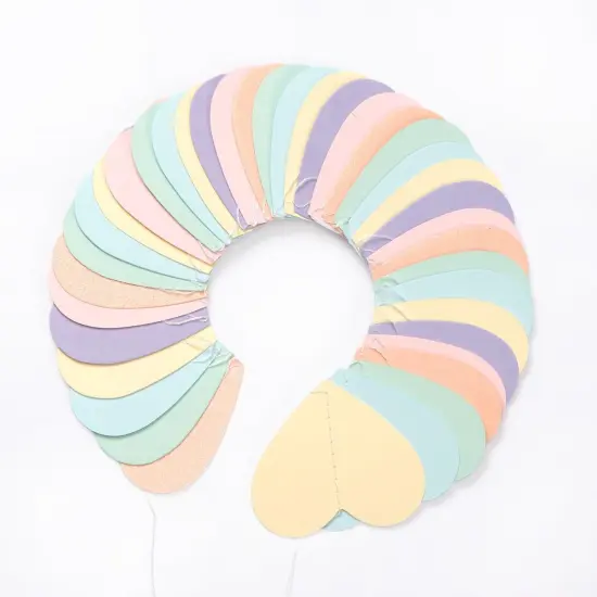 Pastel Rainbow Birthday Party-Decorations Streamers - 52FT Yellow Blue Mint Pink Purple Hanging Heart Garland Banner,Baby Bridal Shower Bachelorette Engagement Backdrop Decor {2}