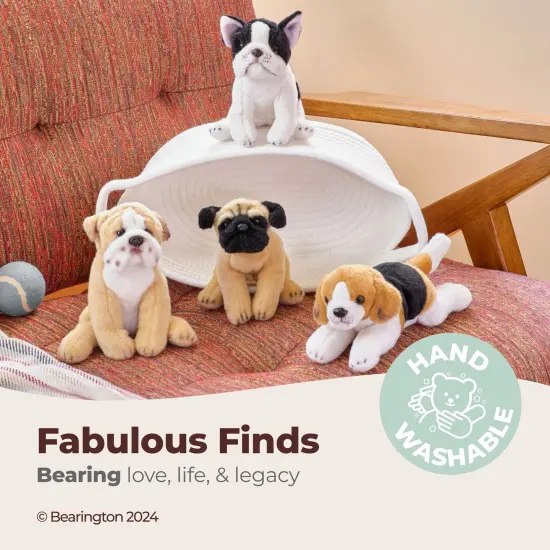 Bearington Frenchie The French Bulldog Stuffed Animal, 13 Inch Frenchie Stuffed Animal, For Ages 3-14 Brown {3}