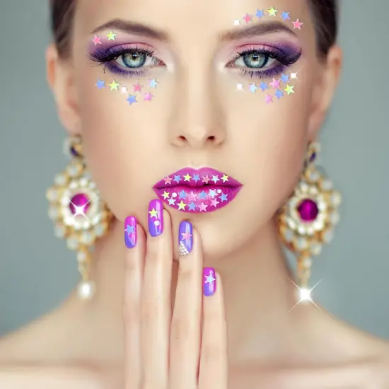 3000 Pcs Glitter Star Confetti With Diamond - 30g 6mm Metallic Foil Sprinkles Table Glitter, Twinkle Sequins Scatter Stars for Birthday Party, Halloween, Christmas Decoration {4}